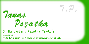 tamas pszotka business card